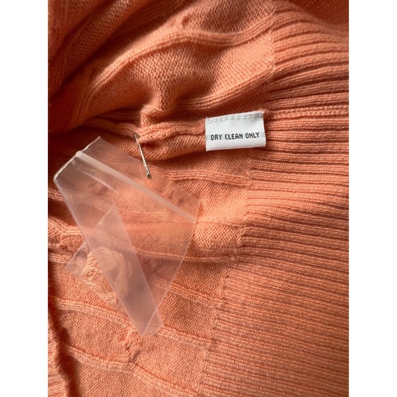 $179 NWT VINTAGE SAKS FITH AVENUE Z 100% CASHMERE CABLE KNIT V NECK SWEATER 2X - Picture 3 of 8